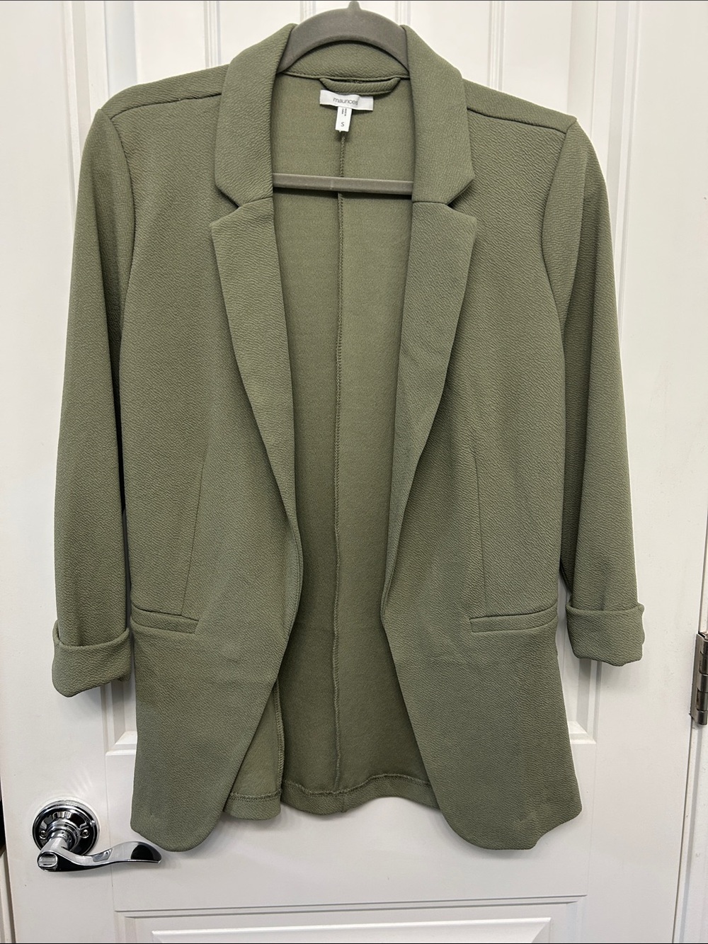 Maurices Olive Green Open-Front Blazer
